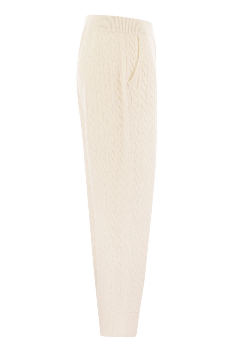 BRUNELLO CUCINELLI Luxury Cashmere Cable Knit Trousers