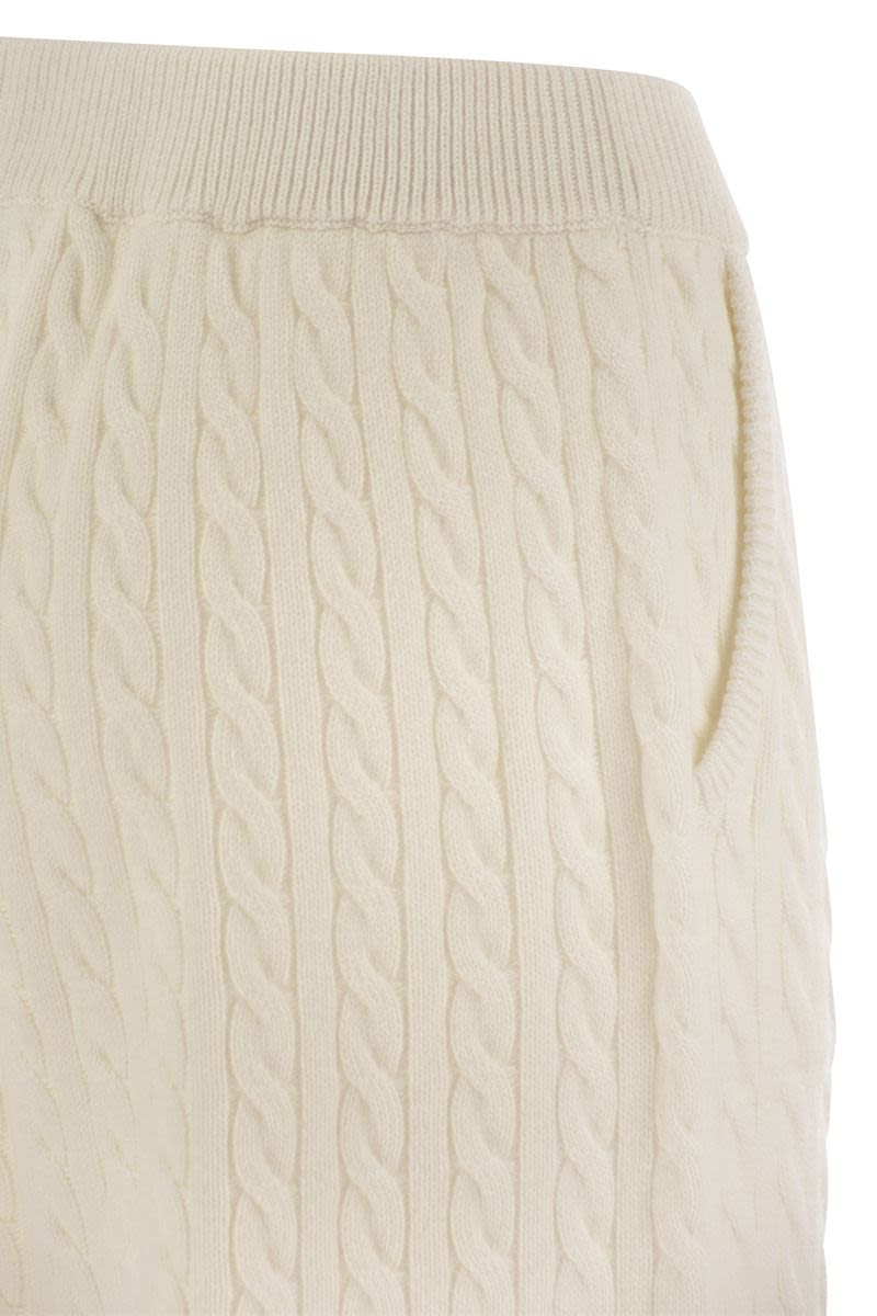 BRUNELLO CUCINELLI Luxury Cashmere Cable Knit Trousers