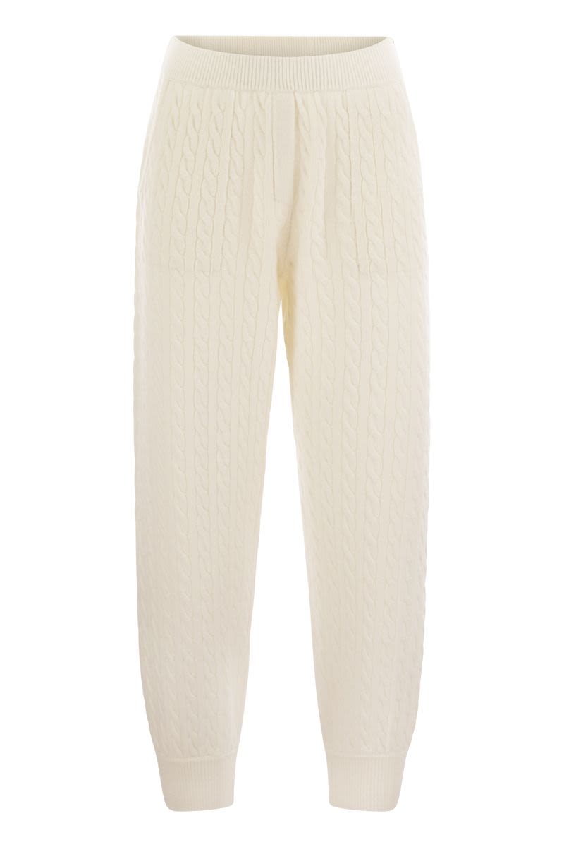 BRUNELLO CUCINELLI Luxury Cashmere Cable Knit Trousers