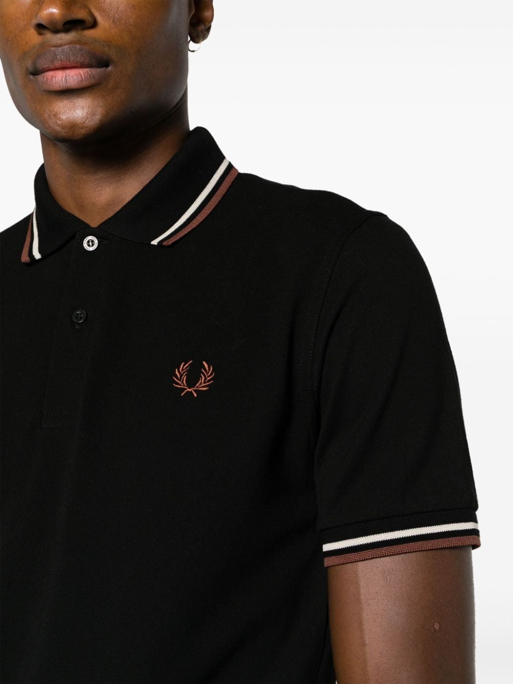 FRED PERRY Logo Cotton Polo Shirt for Men