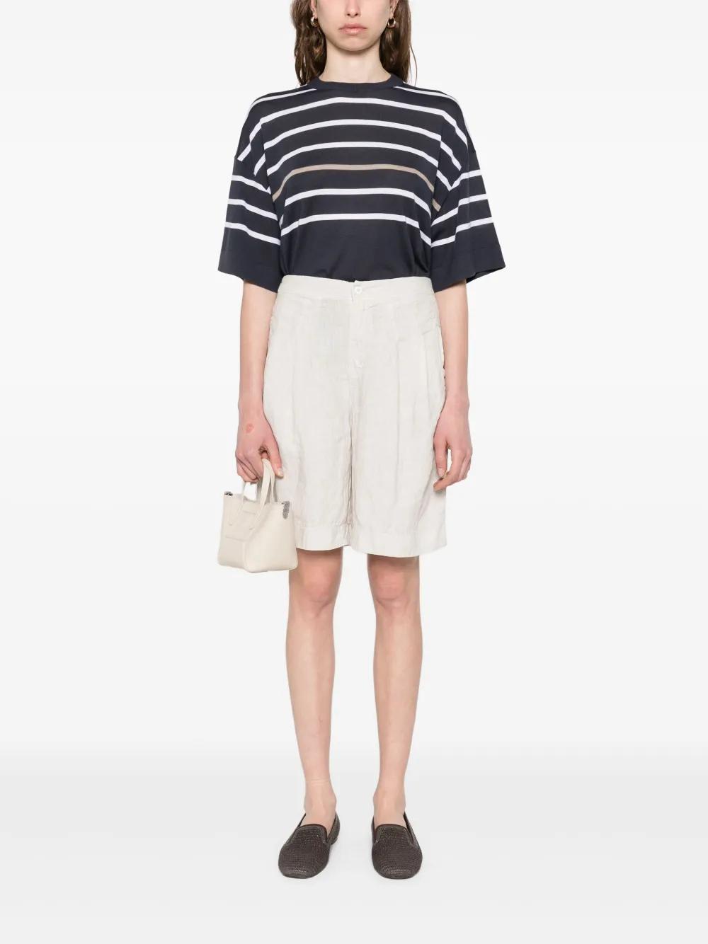 BRUNELLO CUCINELLI Striped Women's Sweater for Spring/Summer 2025