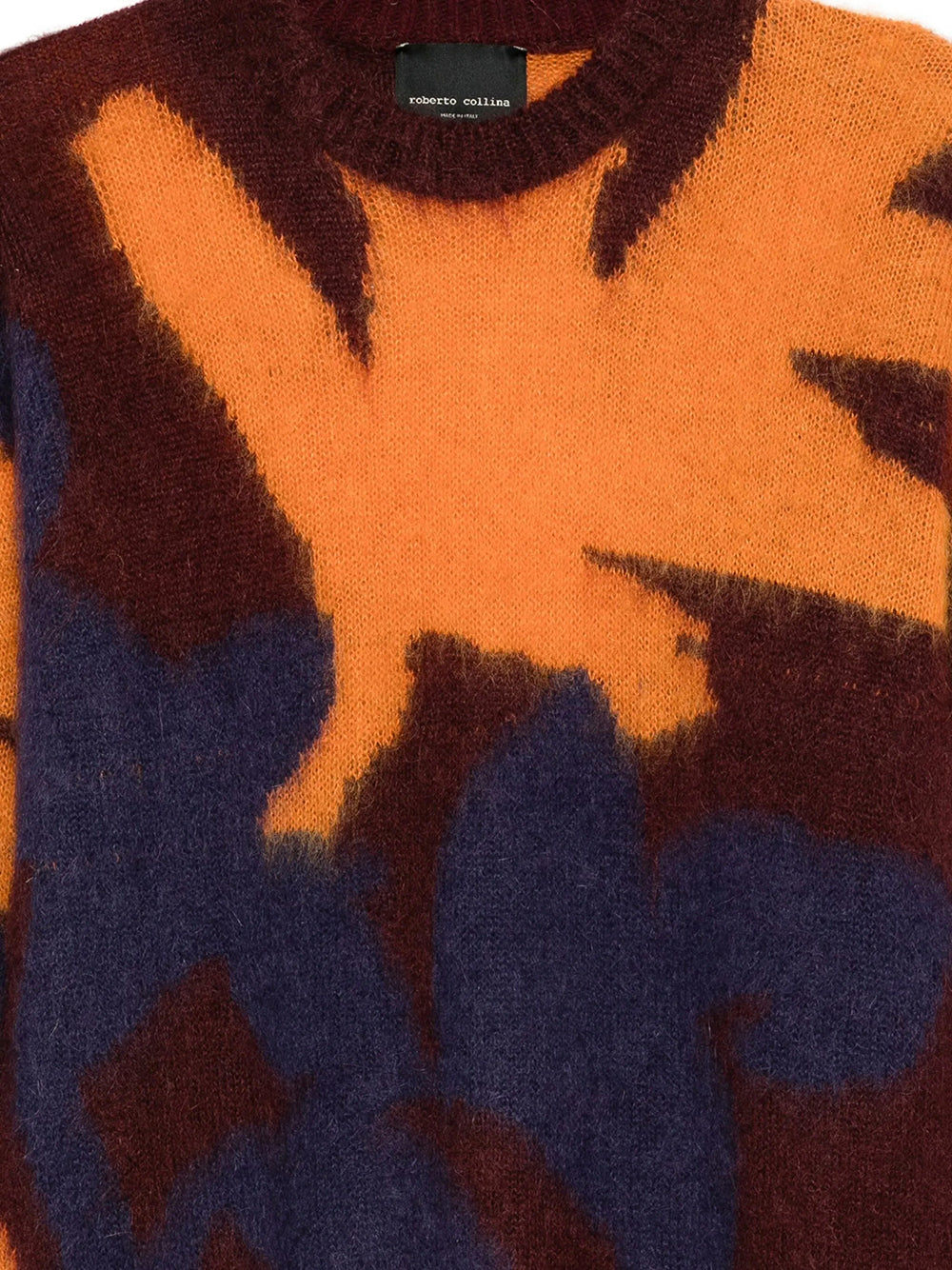 ROBERTO COLLINA Oversized Mohair Inlay Crewneck Sweater