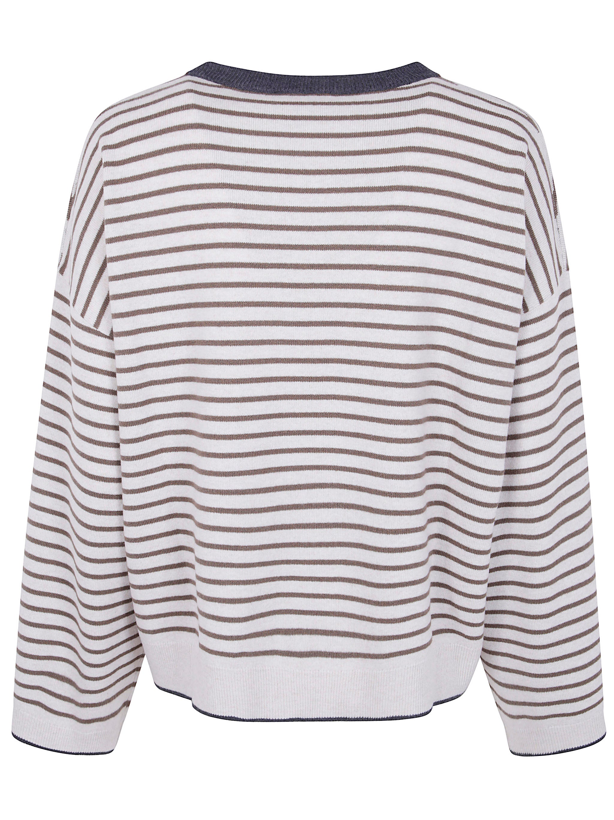 BRUNELLO CUCINELLI Striped Crew Neck Sweater