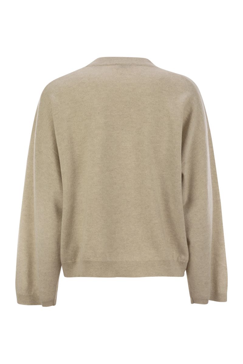 BRUNELLO CUCINELLI Silk and Wool Blended Sweater with Pocket - Women’s