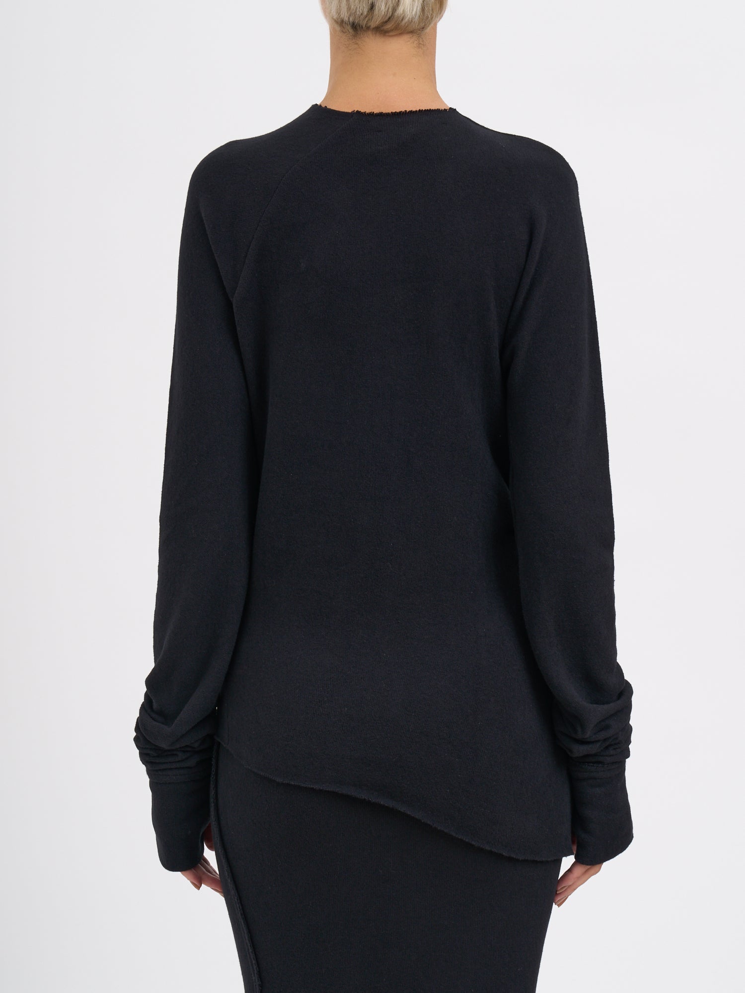 MARC LE BIHAN Stretch Cotton Sweater with Thumbholes - Size 38