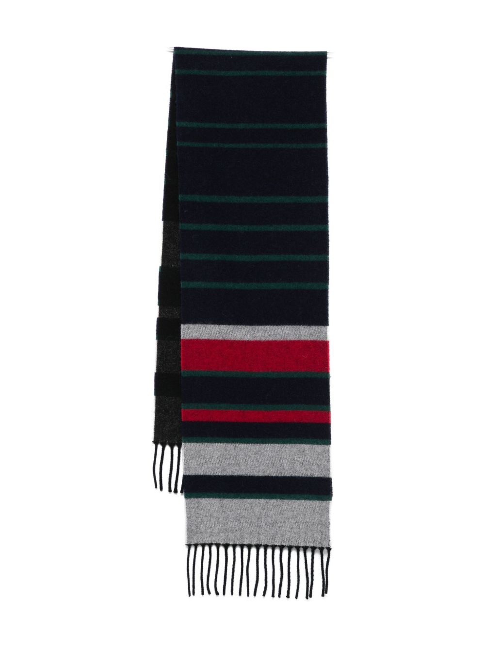 PAUL SMITH Wool Blend Scarf with Fringe Edge