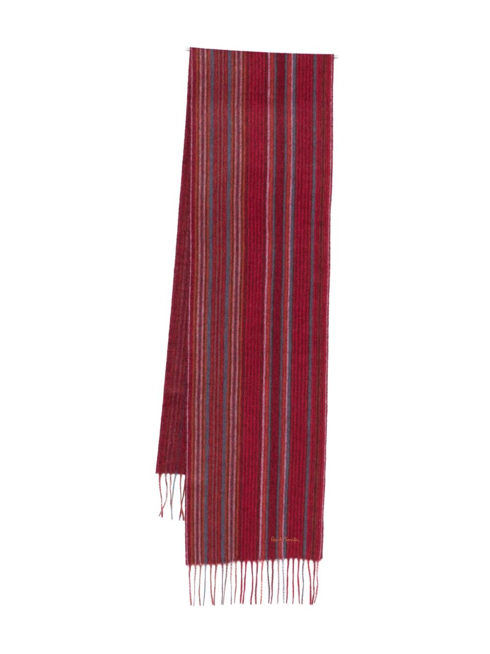 PAUL SMITH Striped Fringed Scarf for Men