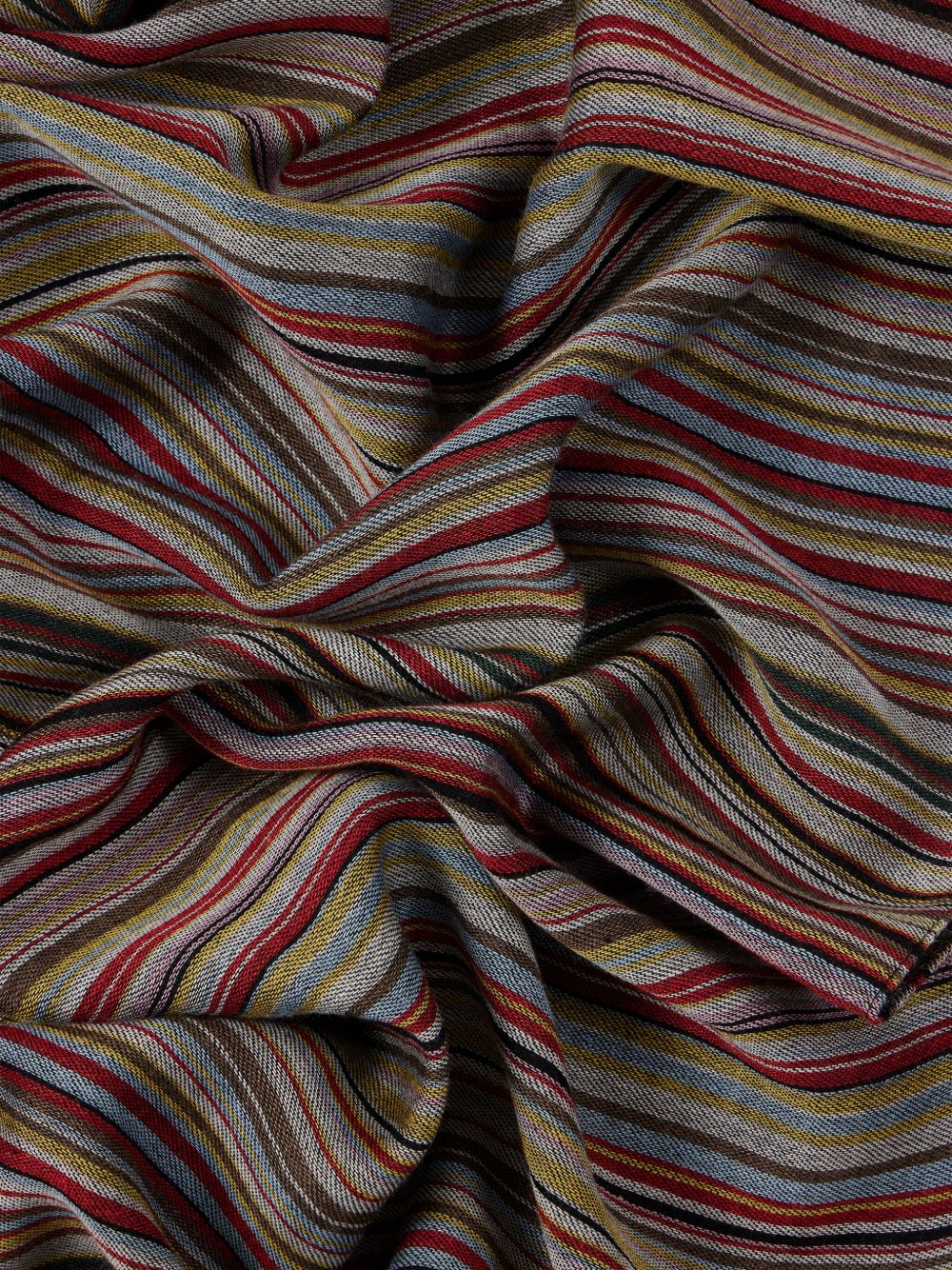 PAUL SMITH Multicolour Frayed Edge Wraparound Scarf