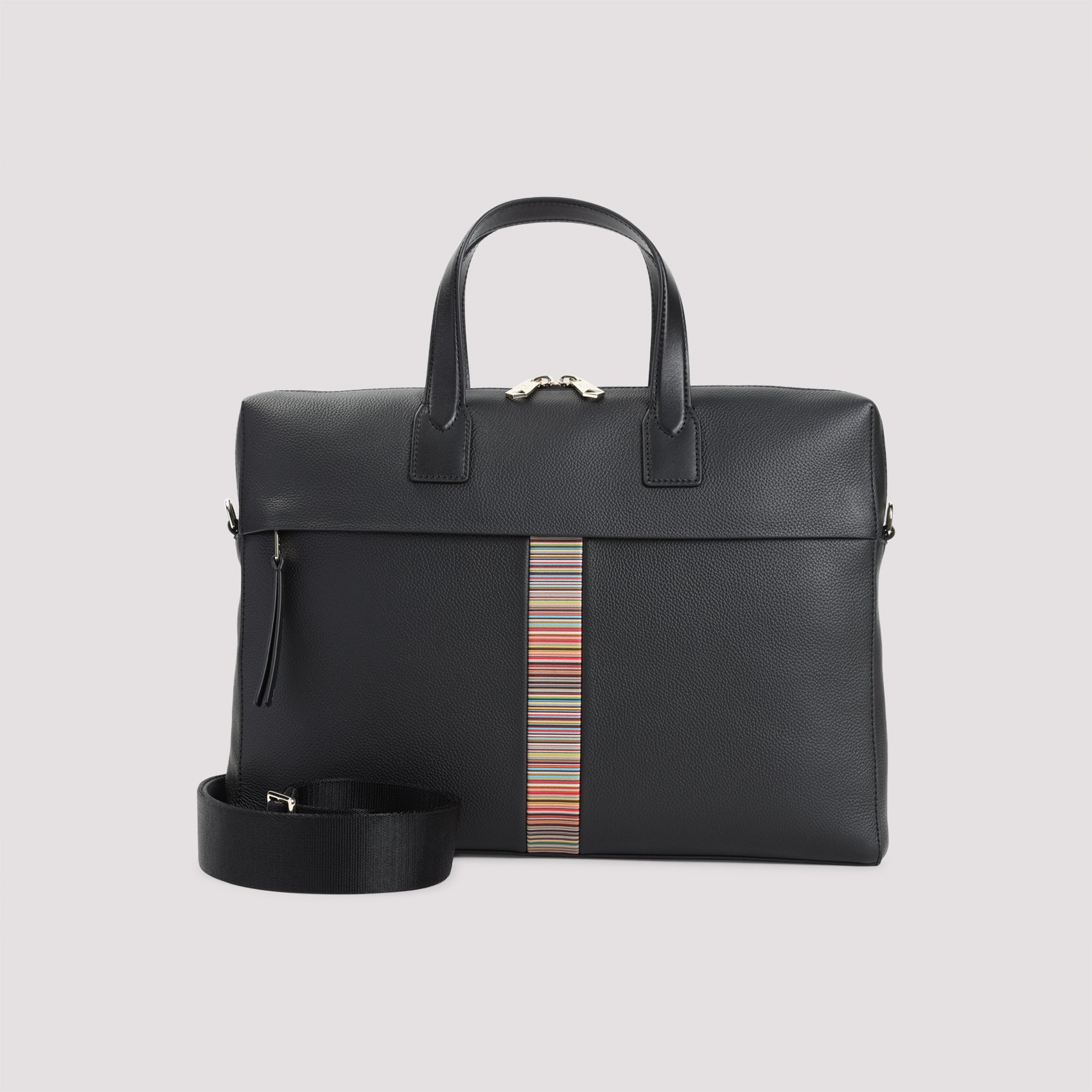 PAUL SMITH Signature Stripe Mini Leather Handbag 26.5cm x 37cm x 5.5cm