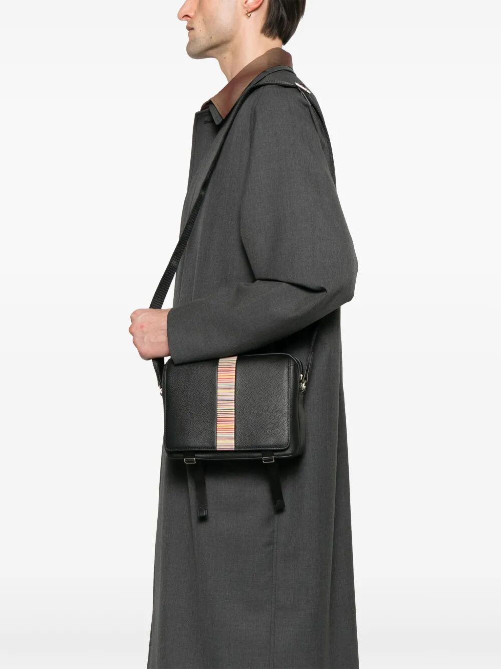 PAUL SMITH Men's Leather Messenger Handbag - Fall/Winter 2025
