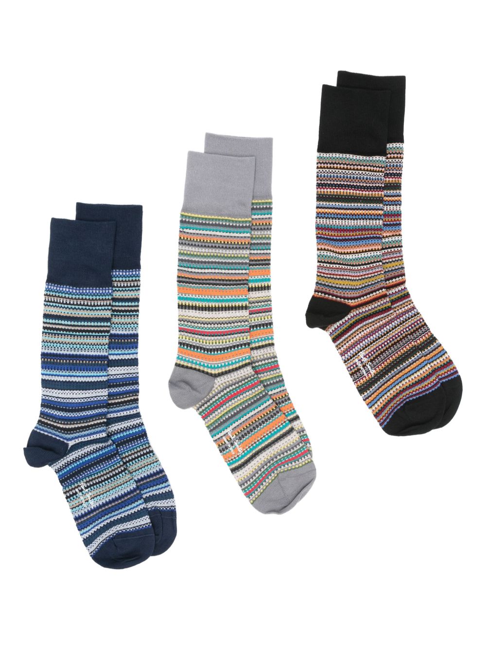PAUL SMITH Three-Pack Printed Ankle Socks