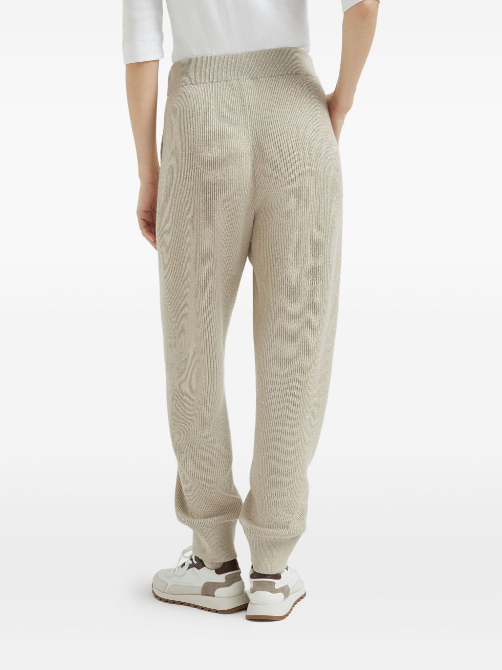 BRUNELLO CUCINELLI Cashmere Trousers with Elasticated Waistband
