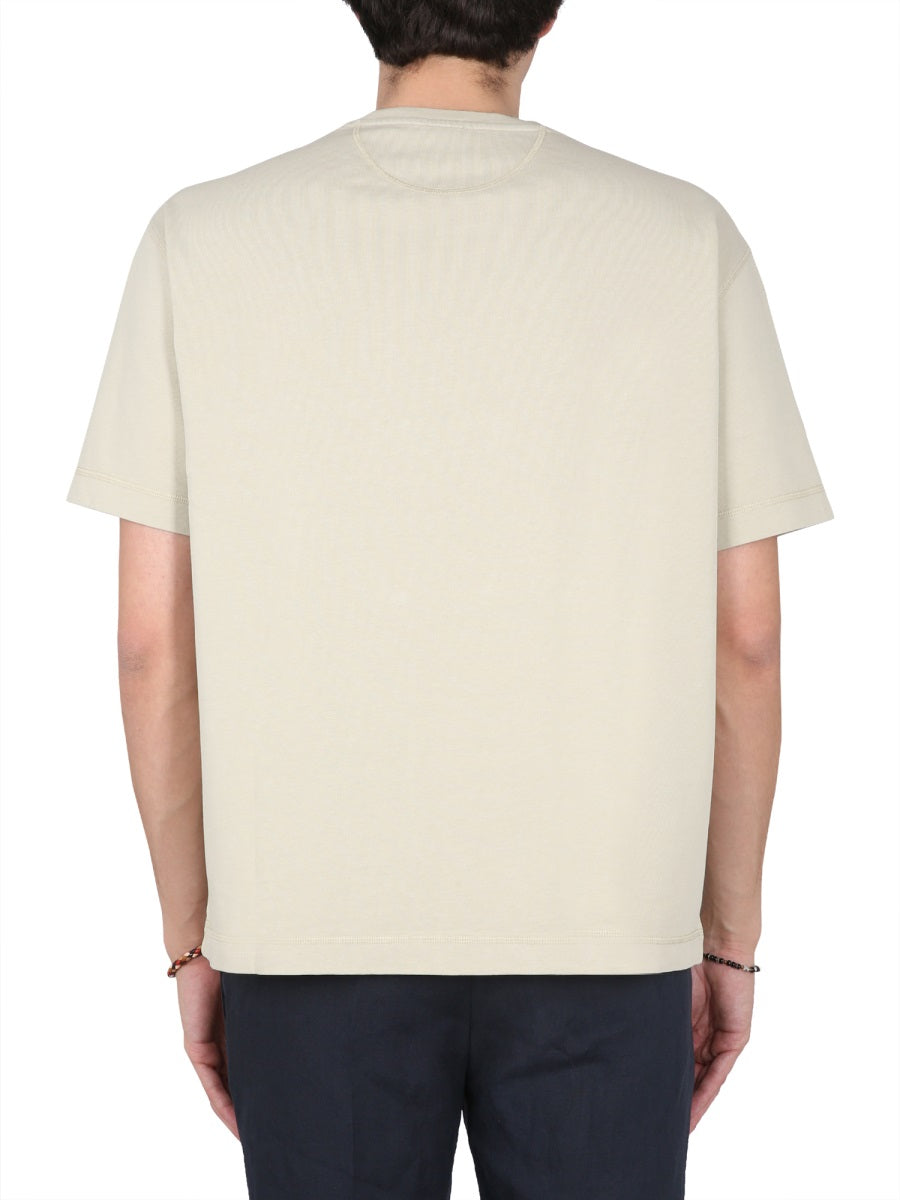 PAUL SMITH Classic Crewneck T-Shirt with Front Logo Print