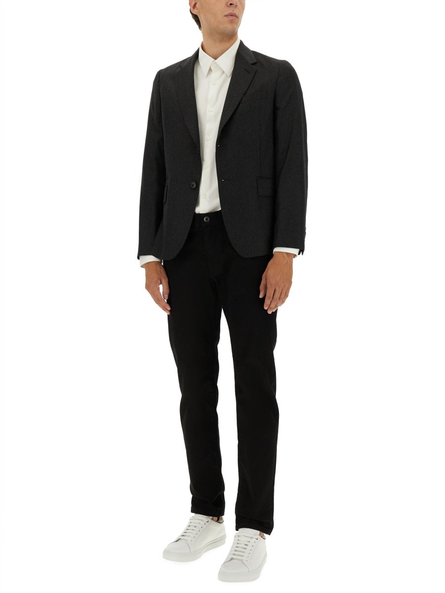 PAUL SMITH Charcoal Wool Cashmere Jacket for Men - FW25 Collection