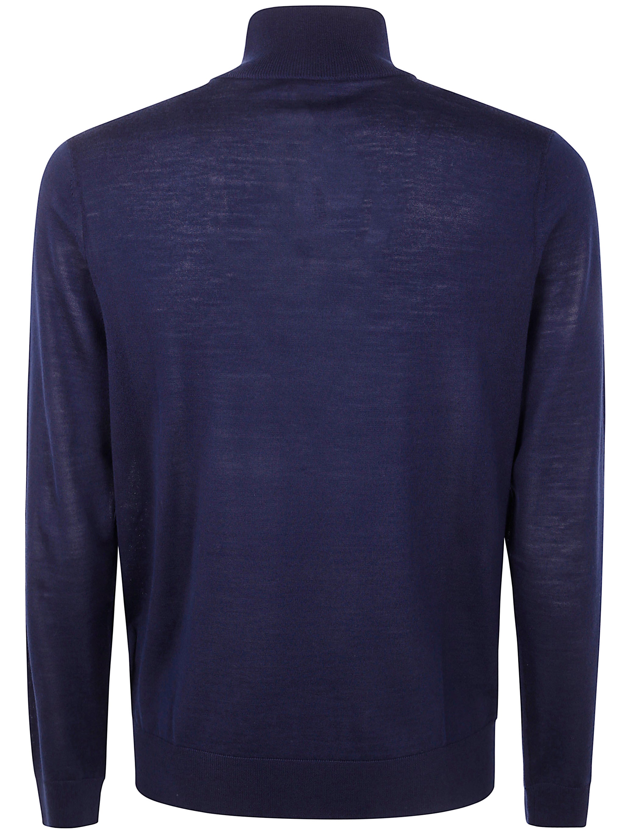 PAUL SMITH Men's Zip Neck Merino Wool Sweater