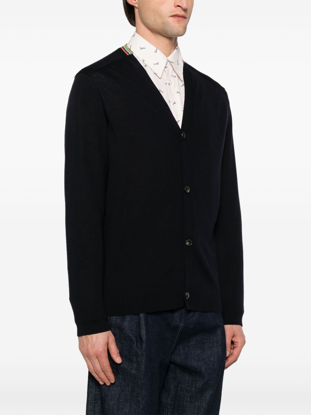 PAUL SMITH Men's Wool Cardigan with Button Front - FW25