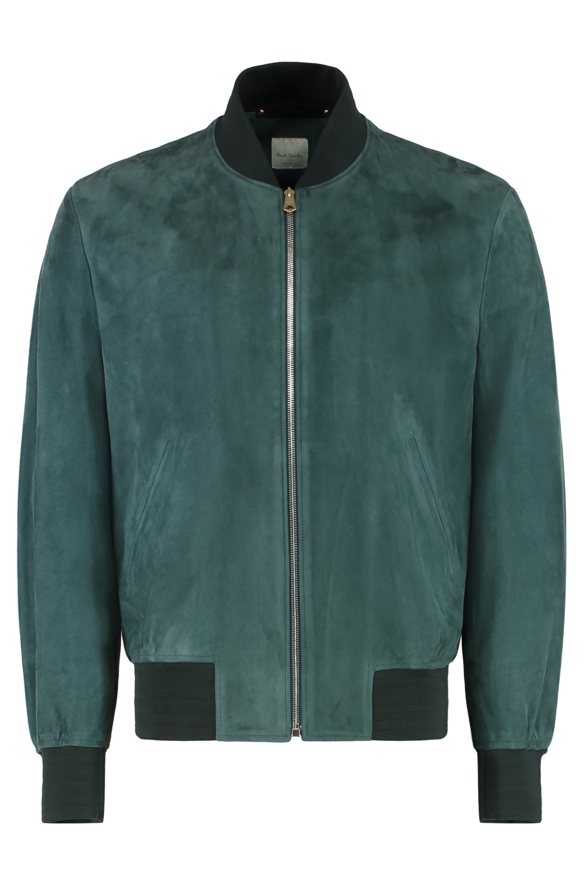 PAUL SMITH Suede Jacket with Elastic Hem and Cuffs - Men's Regular Fit