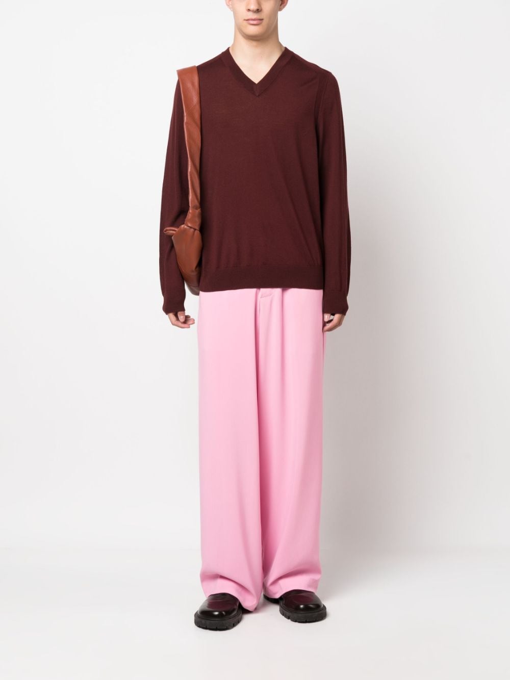 PAUL SMITH Men's V-Neck Merino Wool Sweater