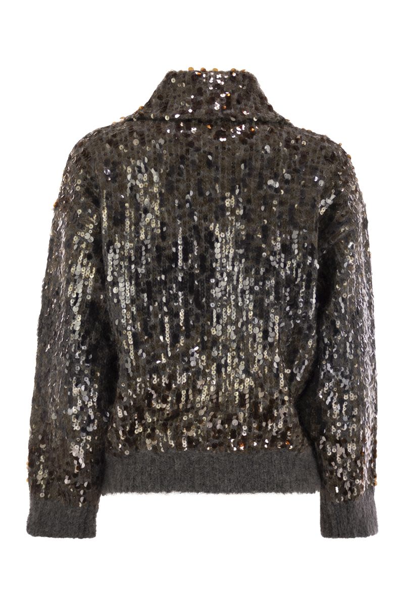 BRUNELLO CUCINELLI Dazzling Embroidered Mohair and Wool Cardigan