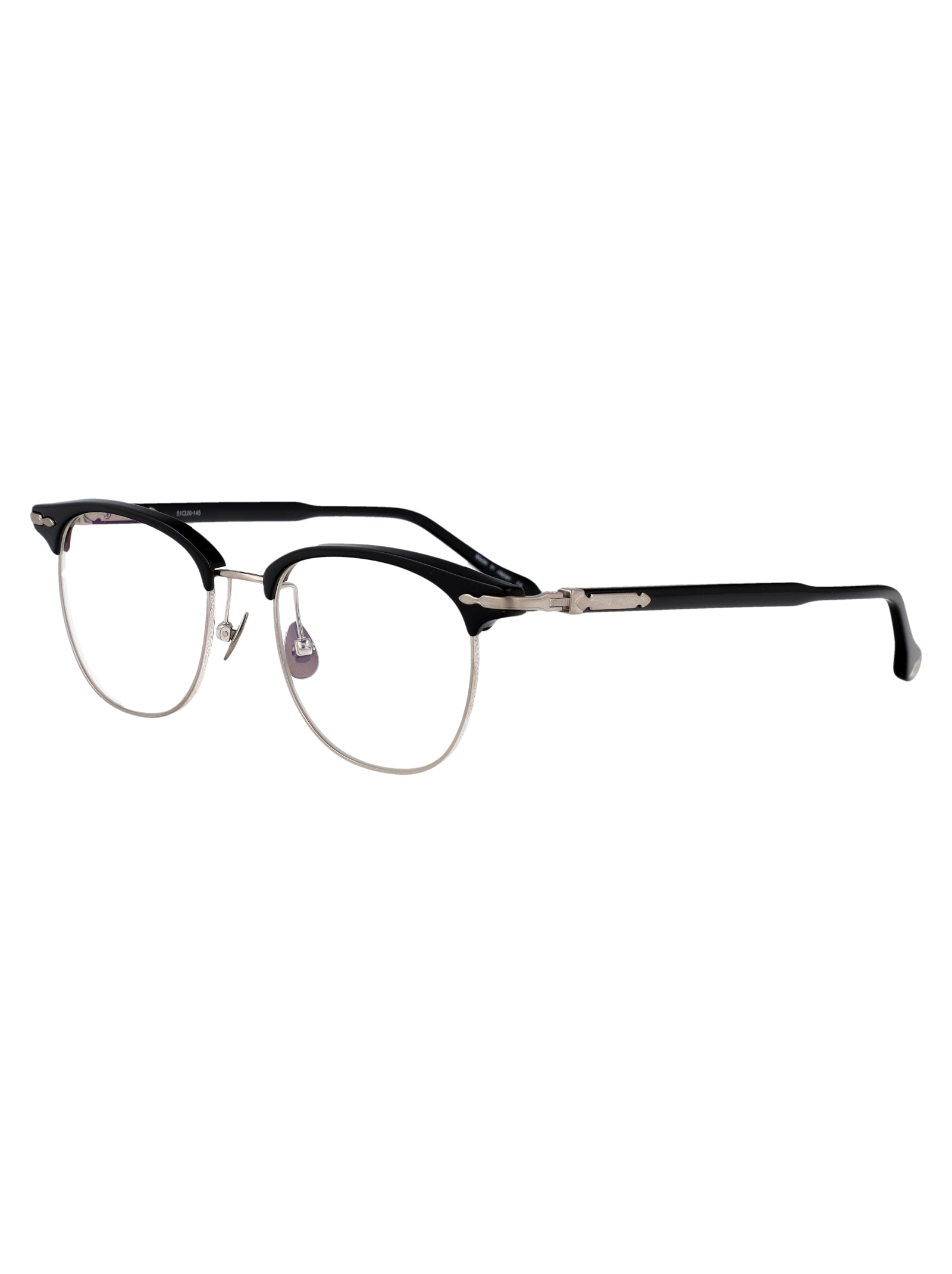 MATSUDA Brushed Silver Acetate and Metal Optical Glasses
