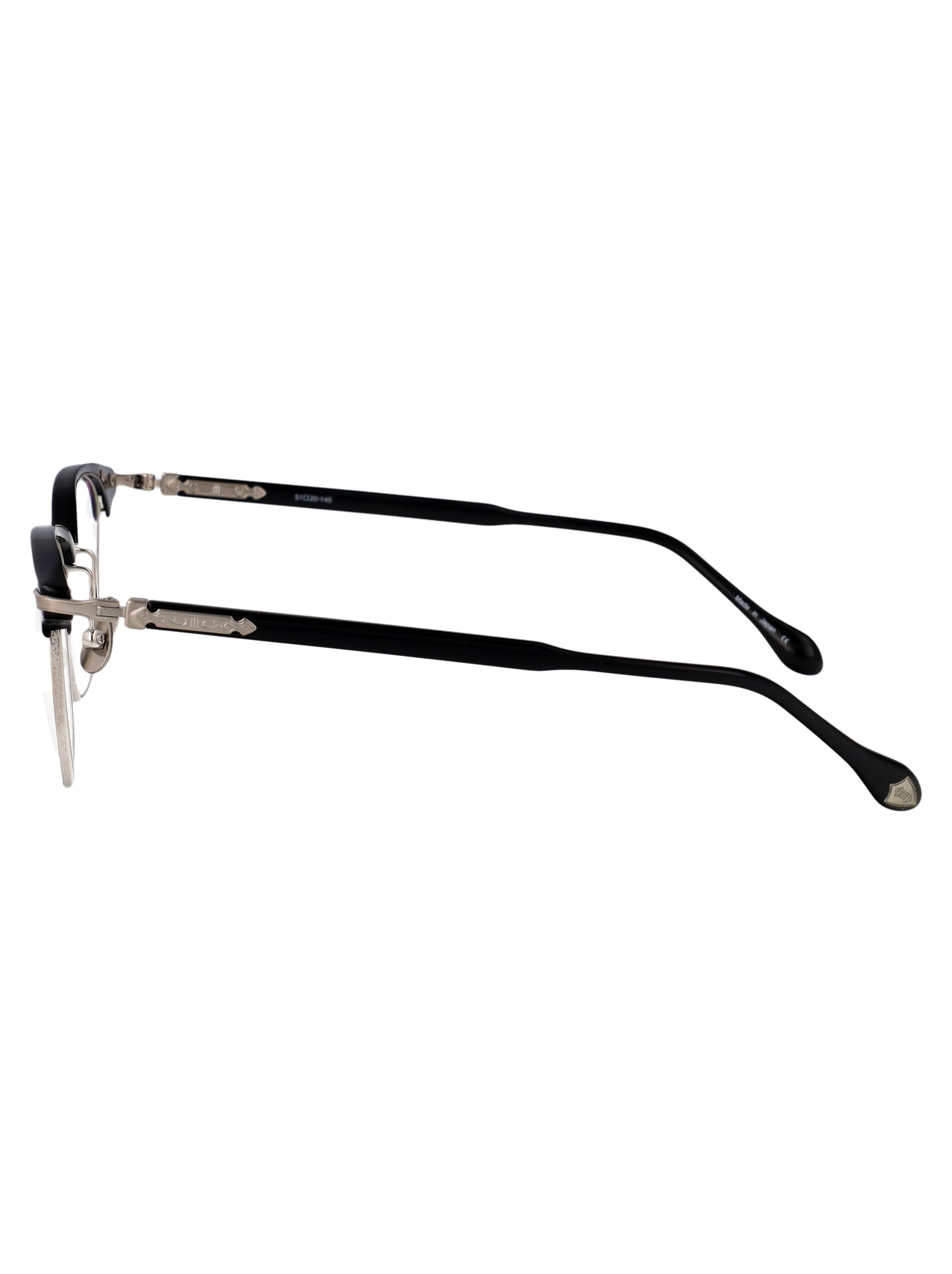 MATSUDA Brushed Silver Acetate and Metal Optical Glasses