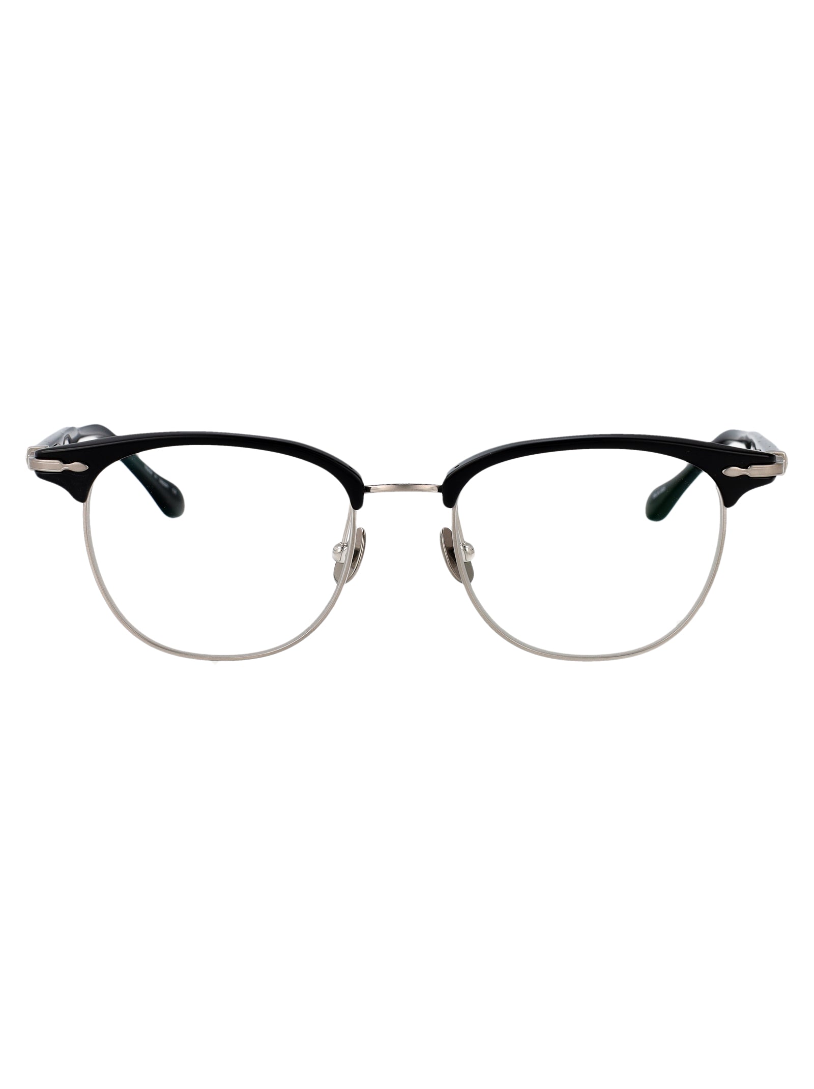 MATSUDA Brushed Silver Acetate and Metal Optical Glasses