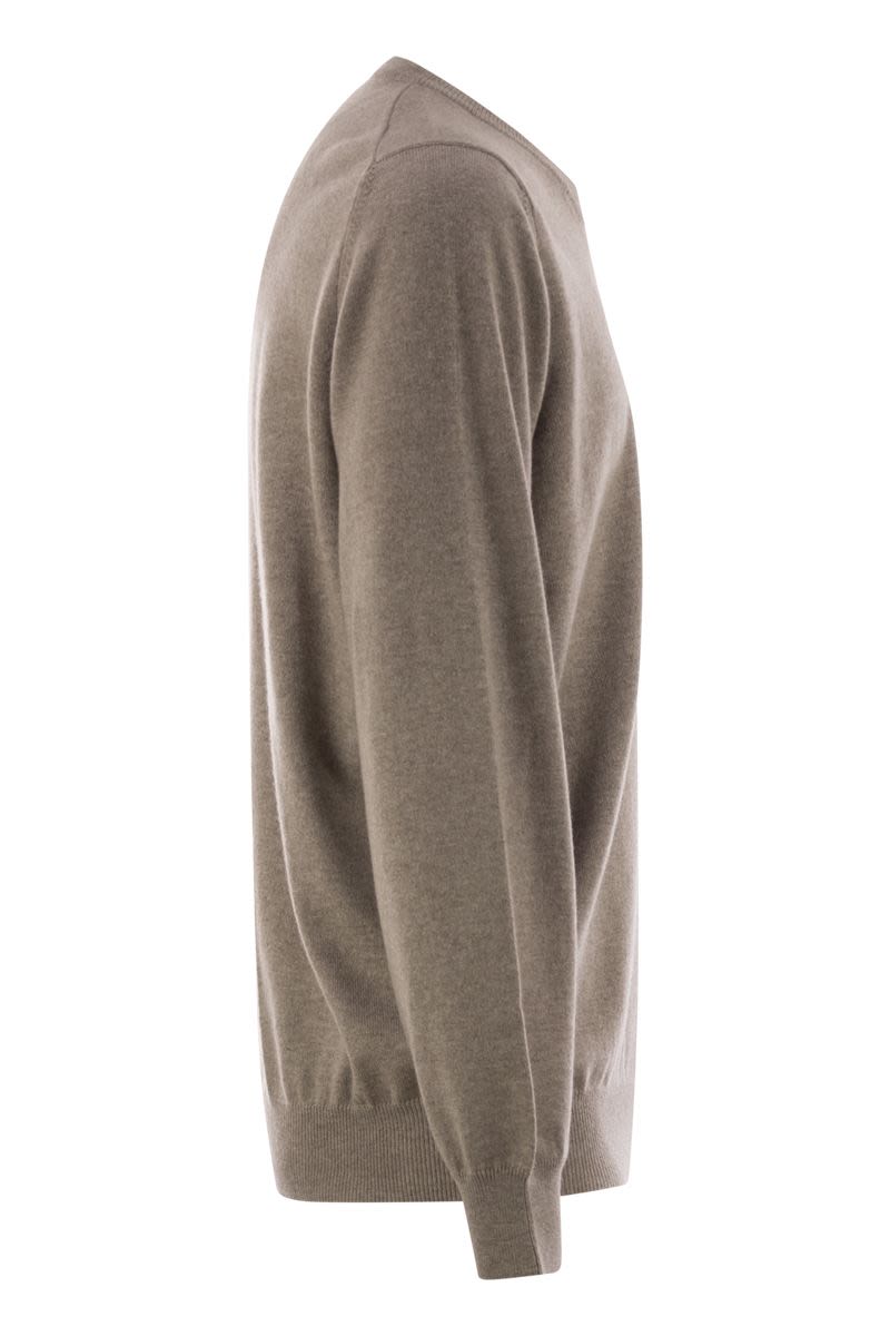 BRUNELLO CUCINELLI Pure Cashmere Crew-Neck Sweater for Men