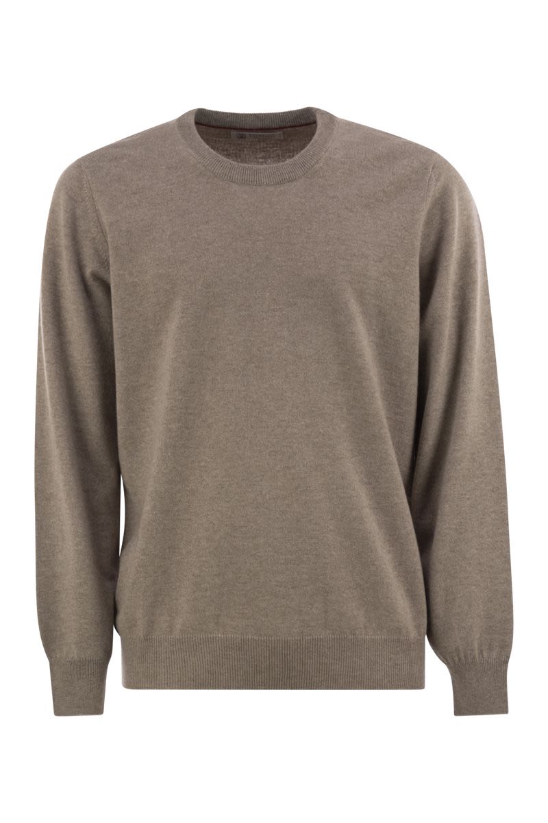 BRUNELLO CUCINELLI Pure Cashmere Crew-Neck Sweater for Men