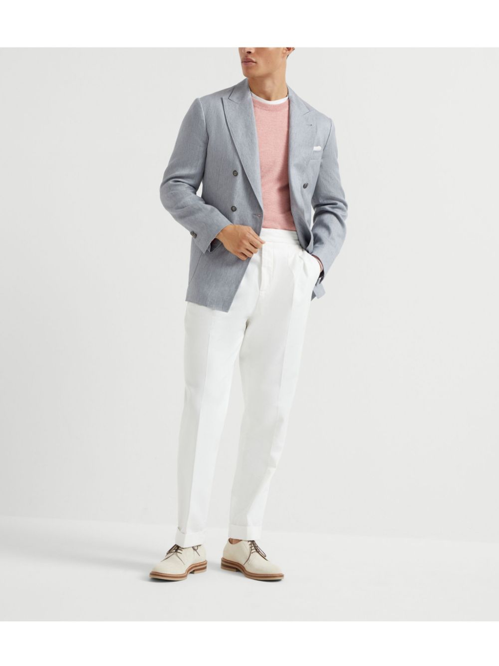 BRUNELLO CUCINELLI Men's Cashmere Crewneck Sweater