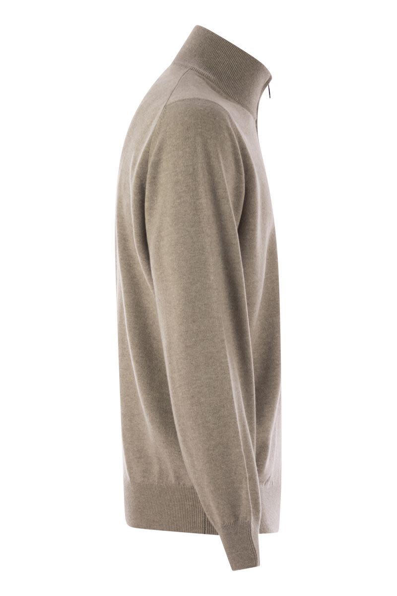 BRUNELLO CUCINELLI Cashmere Turtleneck Sweater with Zipper