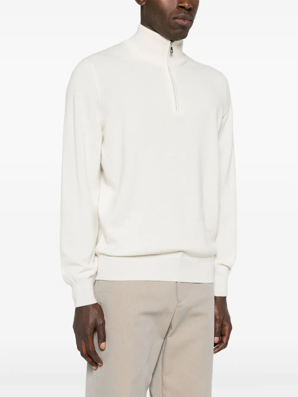 BRUNELLO CUCINELLI Cashmere Half Zip Sweater for Men