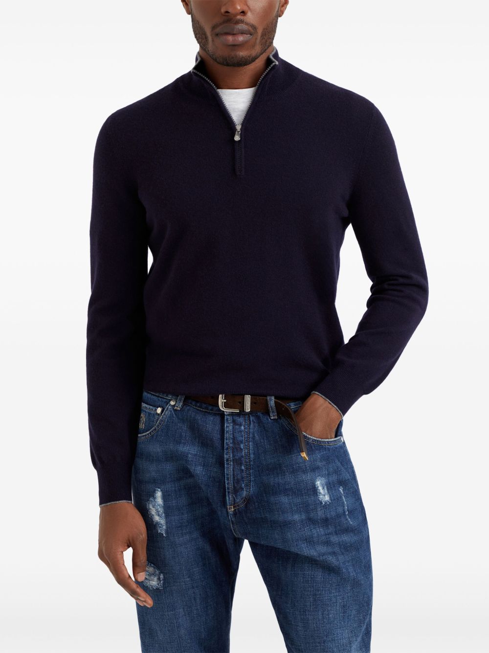 BRUNELLO CUCINELLI Cashmere High-Neck Sweater for Men