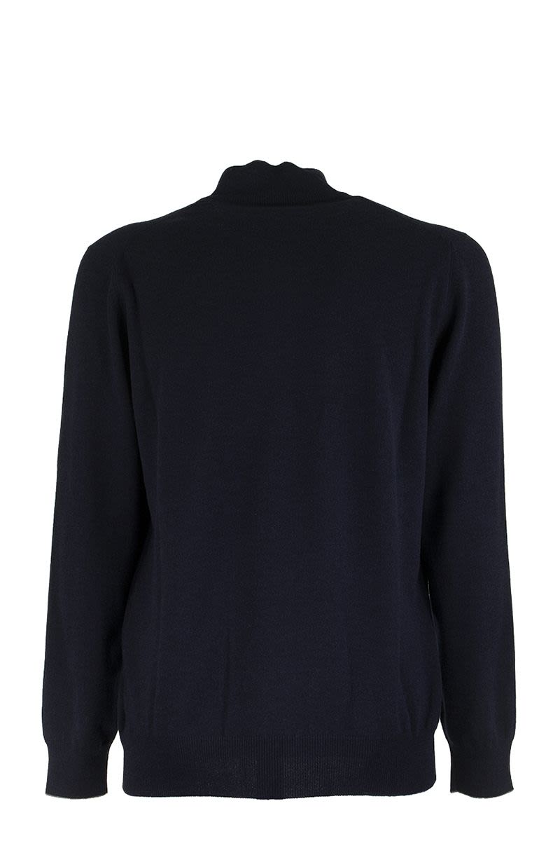 BRUNELLO CUCINELLI Cashmere Turtleneck Sweater with Zipper
