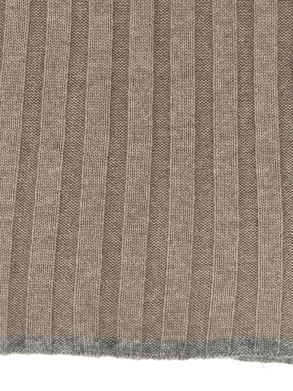 BRUNELLO CUCINELLI Ribbed Knit Cashmere Scarf for Men