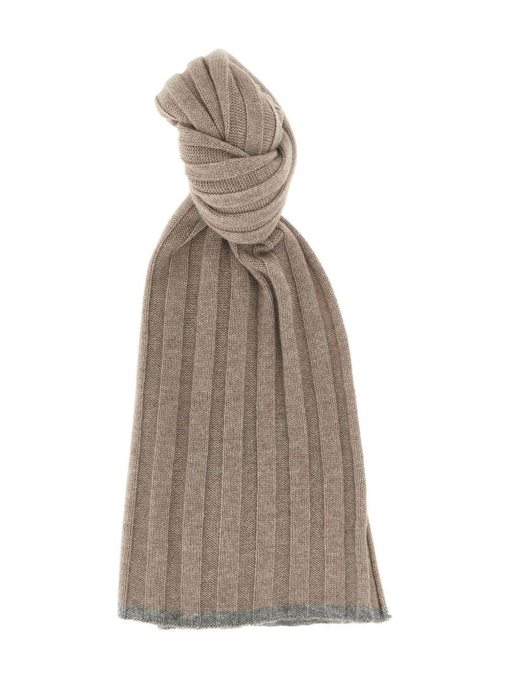 BRUNELLO CUCINELLI Ribbed Knit Cashmere Scarf for Men