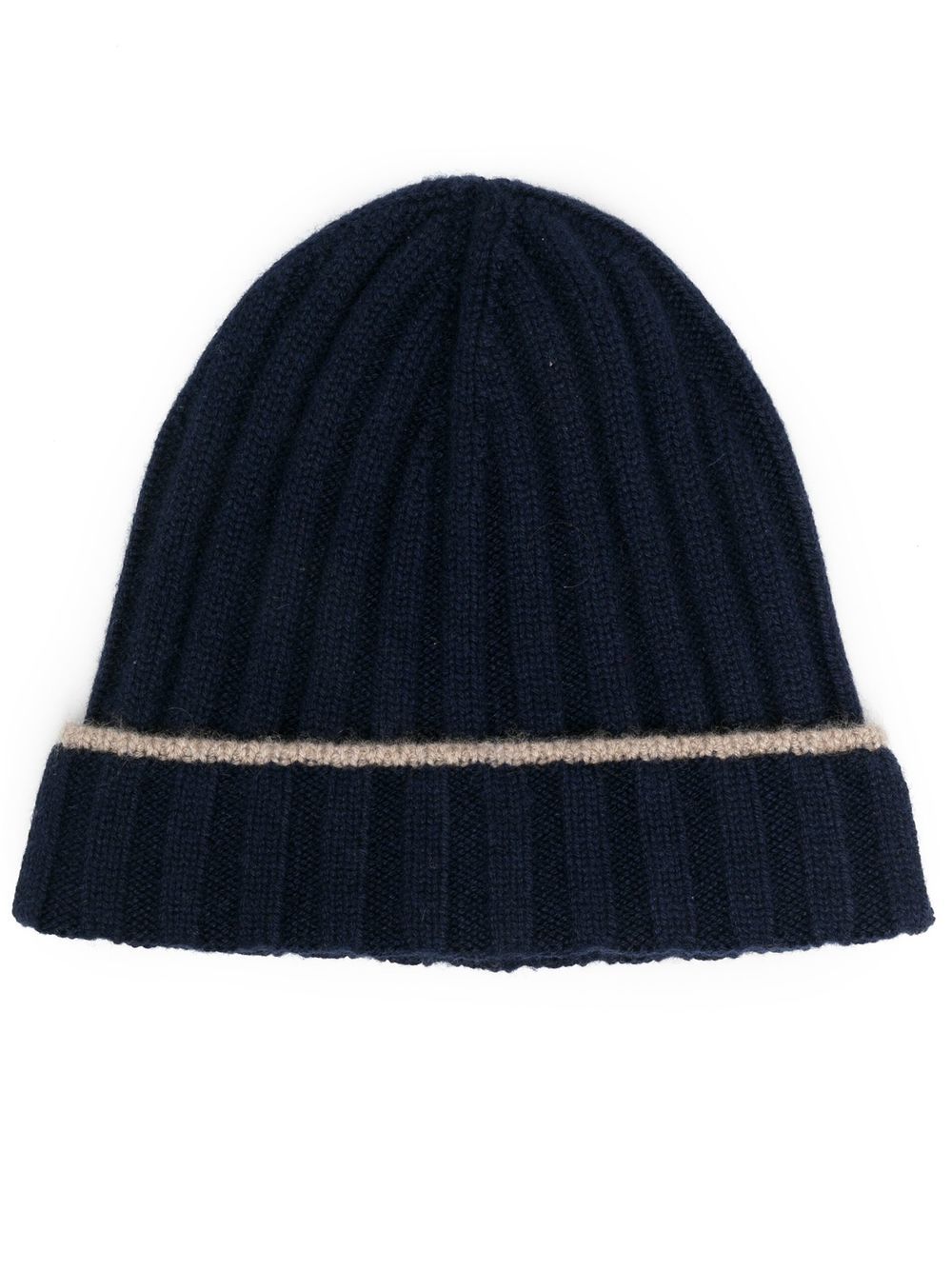 BRUNELLO CUCINELLI Cashmere Chunky Ribbed Knit Turn-Up Beanie