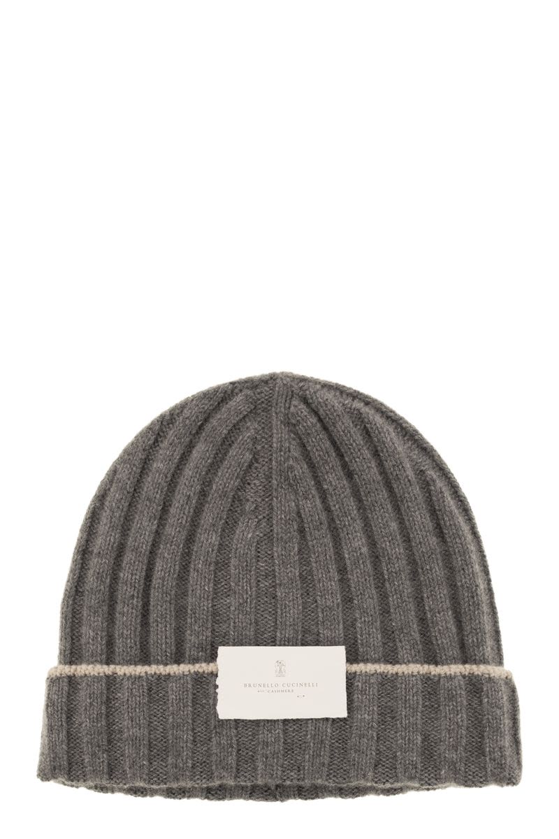 BRUNELLO CUCINELLI English Rib Cashmere Knit Beanie