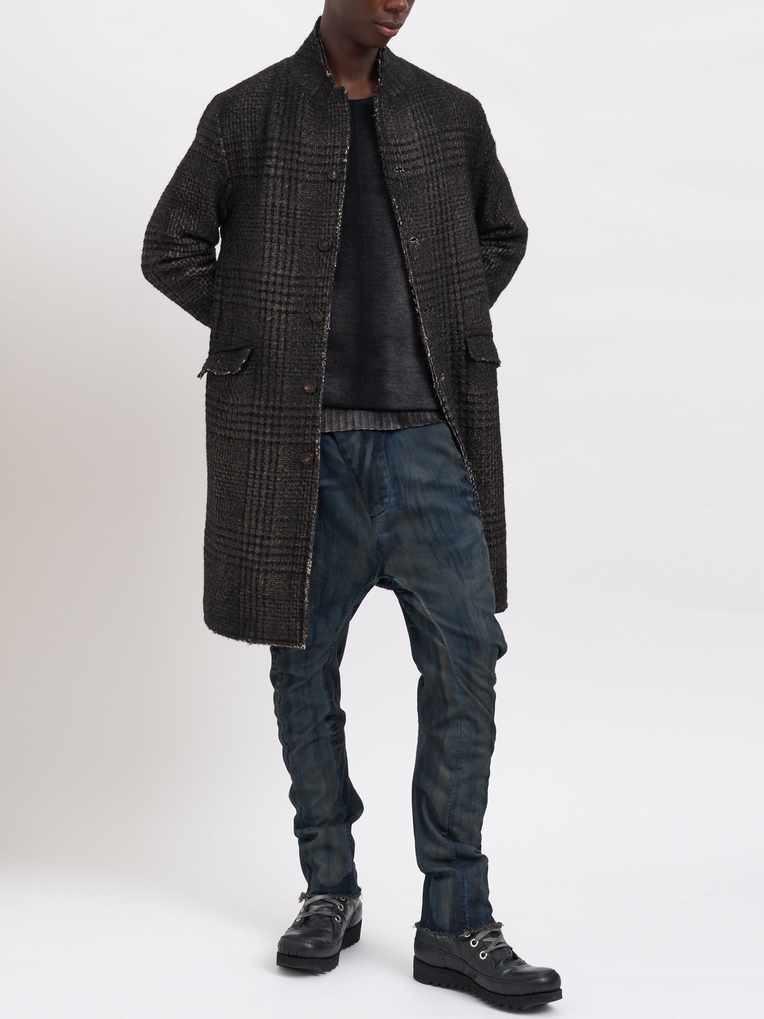 AVANT TOI Hand Painted Prince of Wales Pattern Jacket - Size Medium