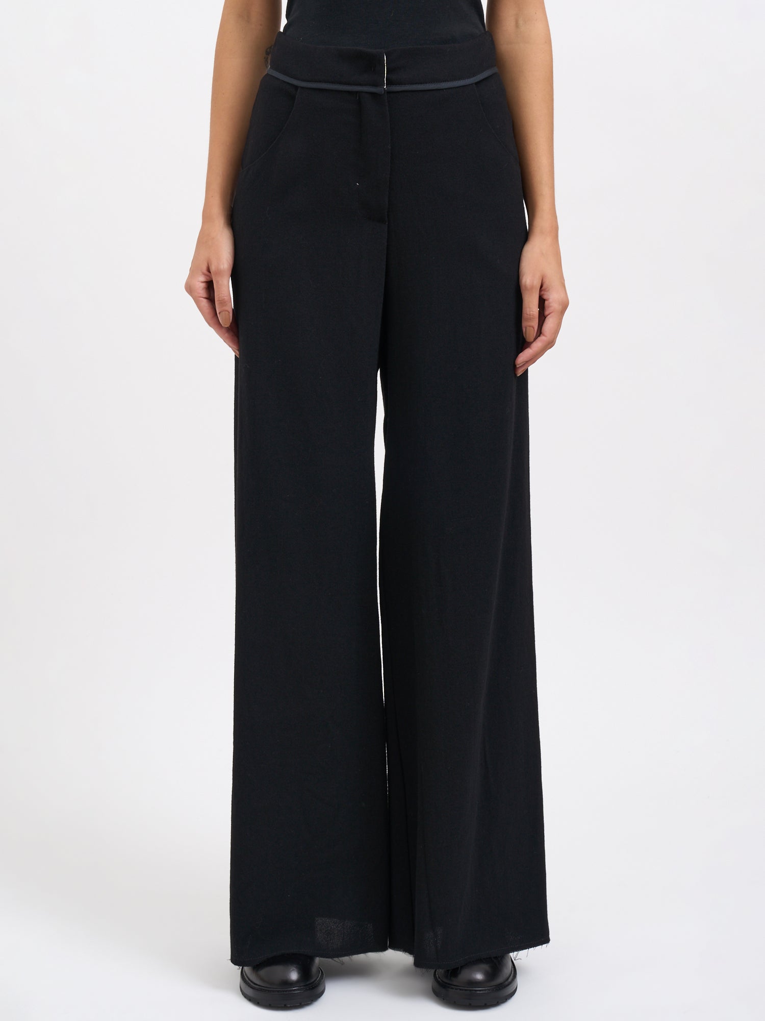 ALESSANDRA MARCHI Wide-Leg Trousers with Belt - Size 40
