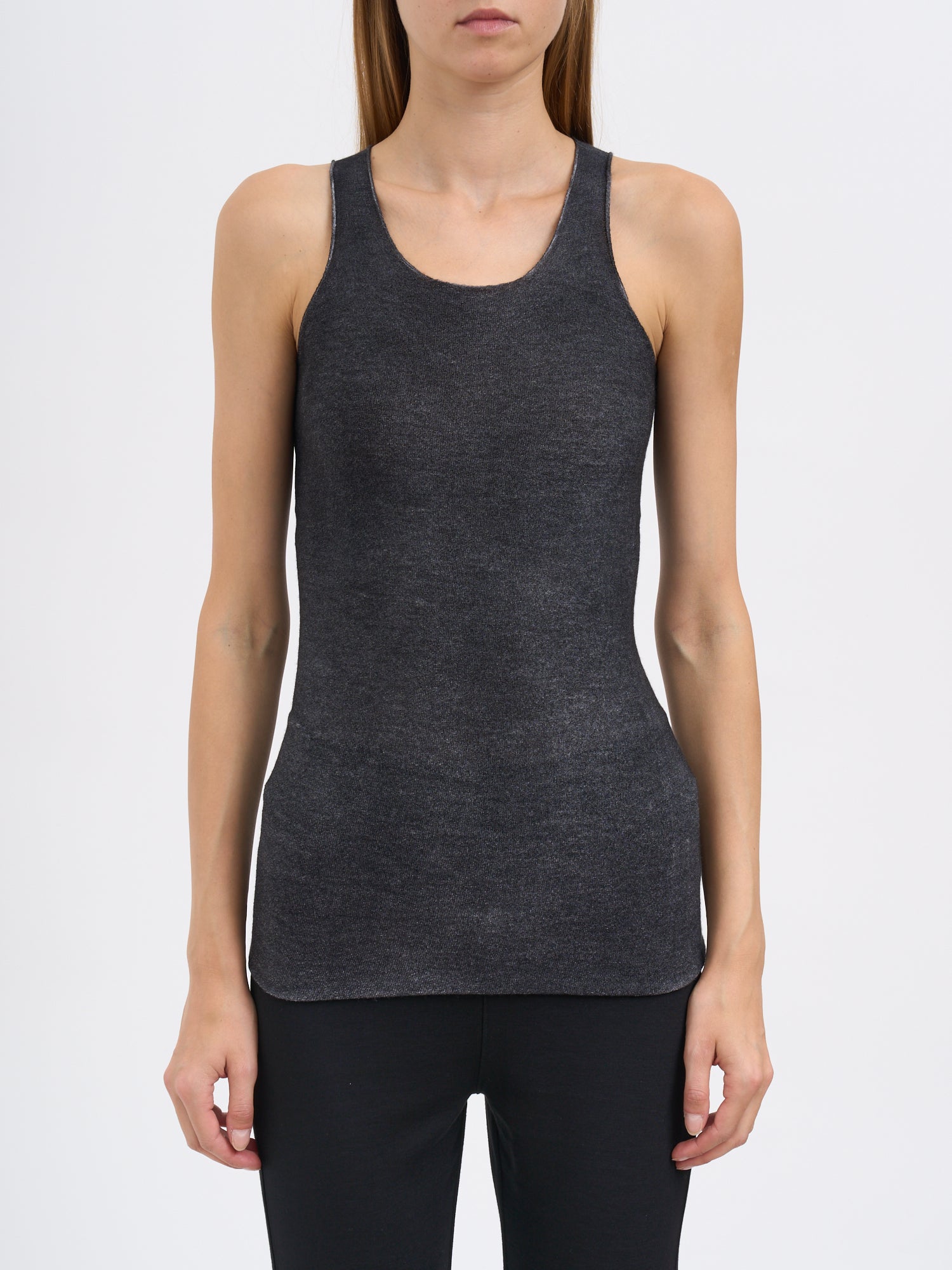 AVANT TOI Slim Fit Cashmere and Silk Knit Tank Top - Size S
