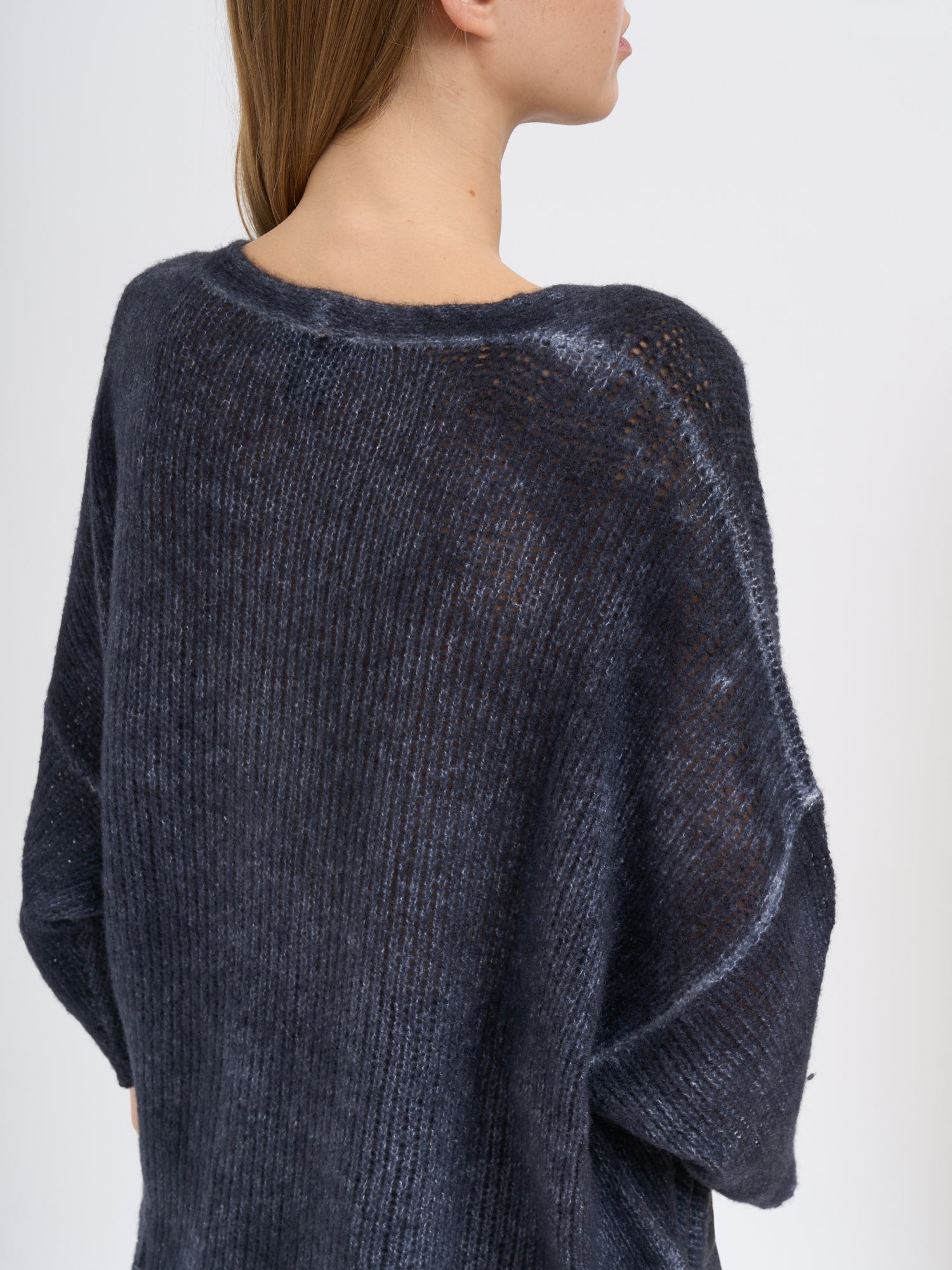 AVANT TOI V-Neck Oversized Cashmere Gauze Sweater - Size S