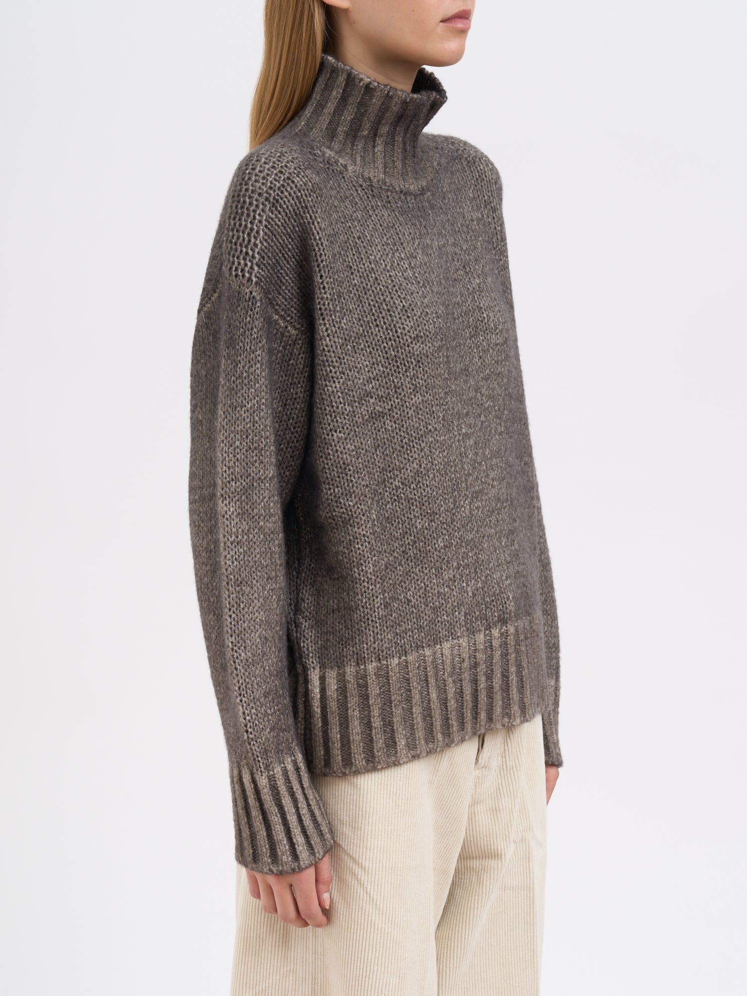AVANT TOI Reversible Cashmere High Neck Sweater - Size S