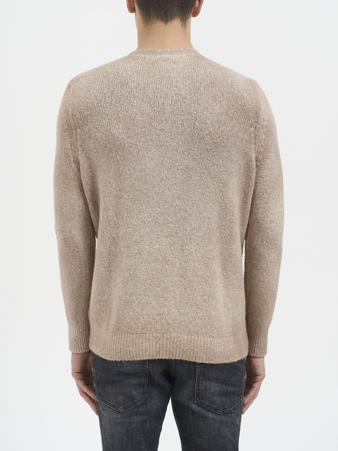 AVANT TOI Men's Hand-Painted Crew Neck Cotton Sweater - Size M