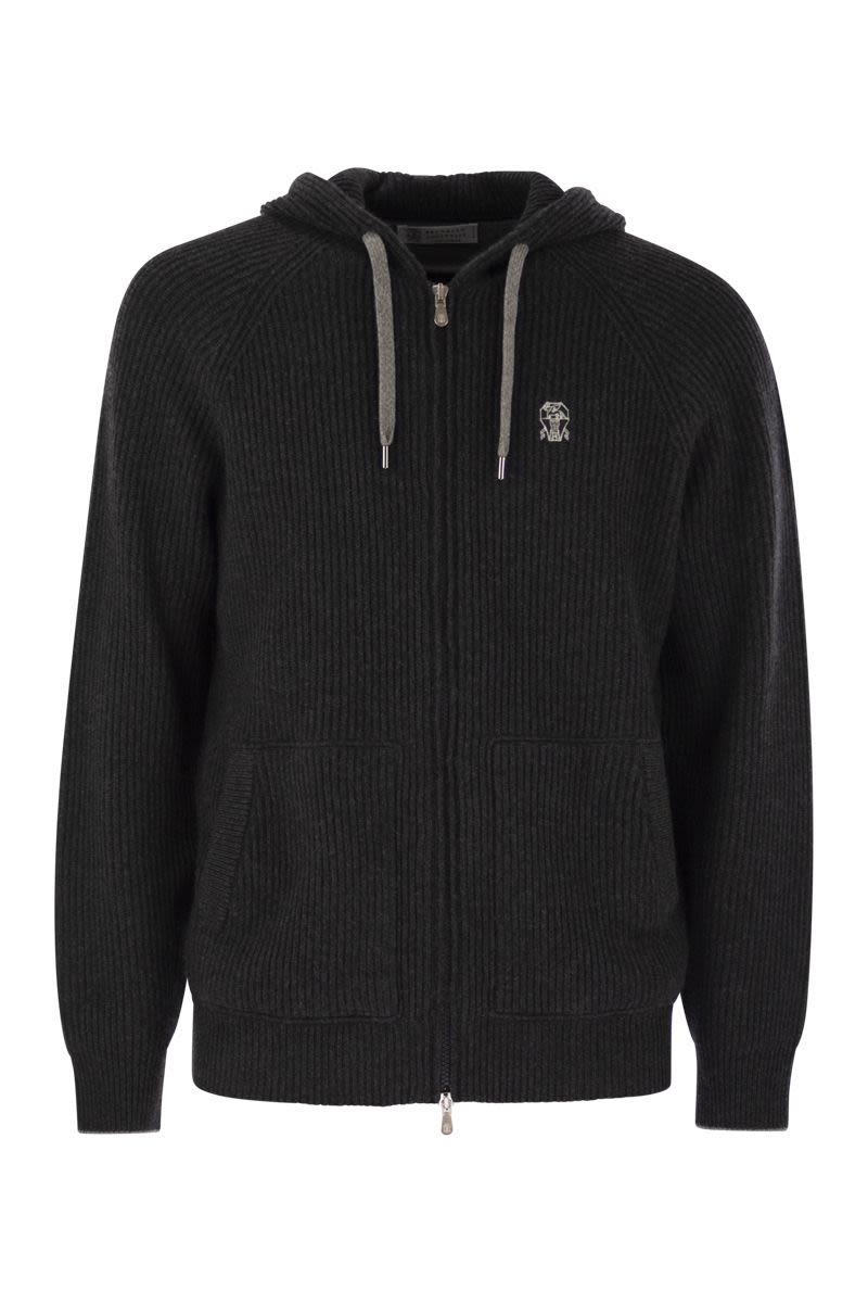 BRUNELLO CUCINELLI Men's Cashmere Zipped Hoodie