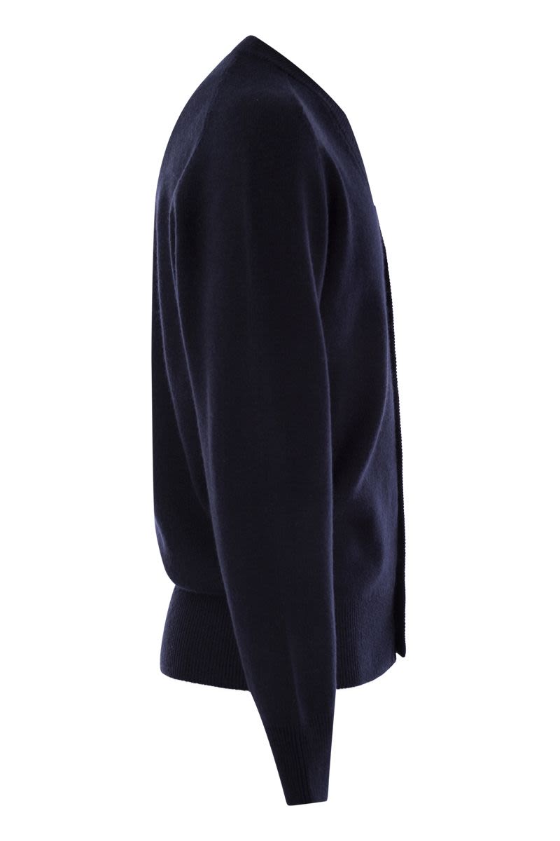 BRUNELLO CUCINELLI Alpaca, Cotton, and Wool Cardigan with Metal Buttons