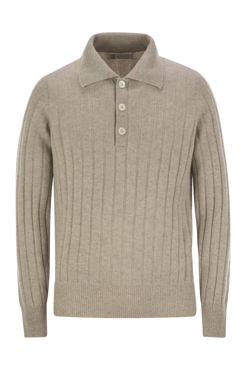 BRUNELLO CUCINELLI Cashmere Knit Polo Shirt