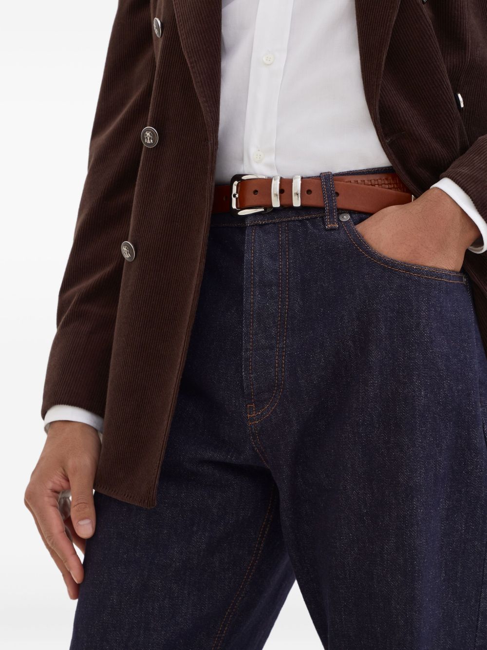 BRUNELLO CUCINELLI Men's Premium Cotton Denim Pants for FW25