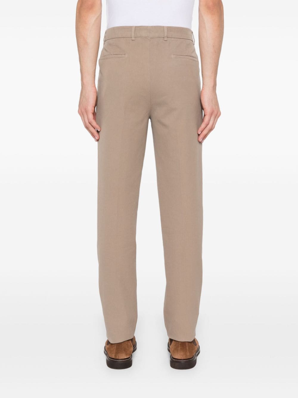 BRUNELLO CUCINELLI Cotton Twill Trousers for Men - Classic Fit