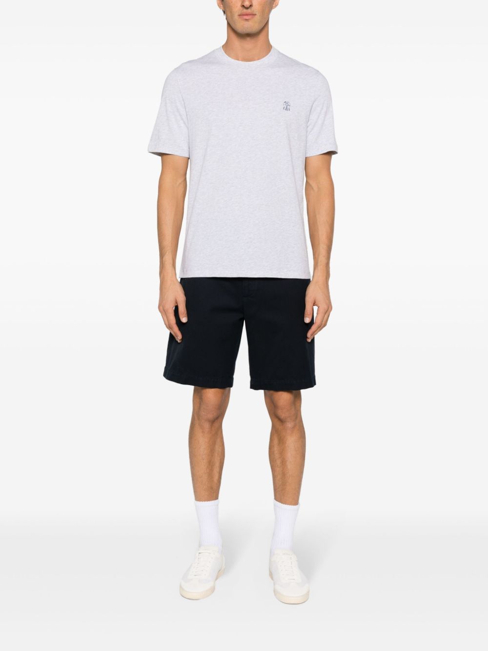 BRUNELLO CUCINELLI Classic Cotton Gabardine Bermuda Shorts for Men