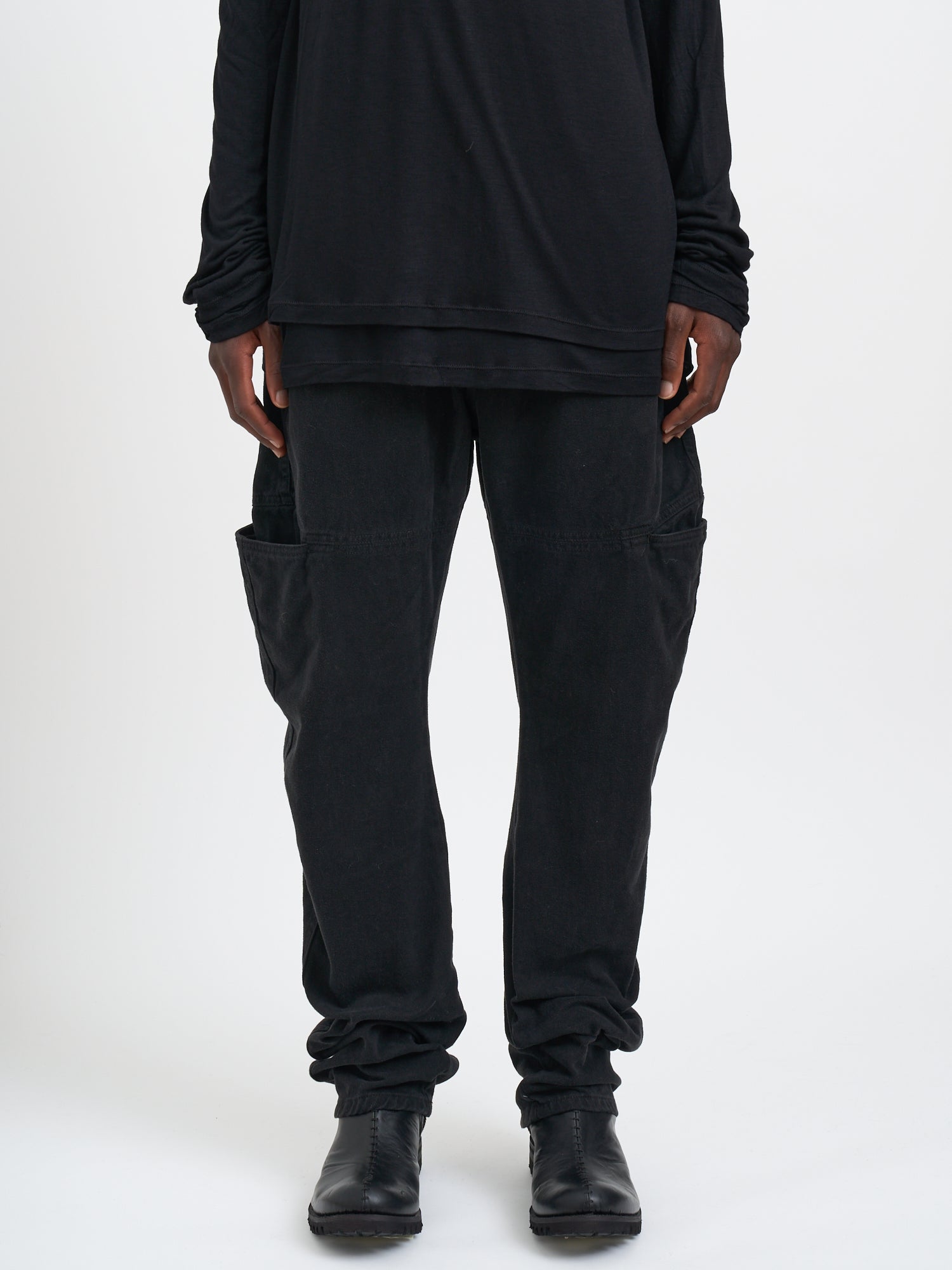 ANDREA YA'AQOV Men's Denim Pocket Trousers - Size M